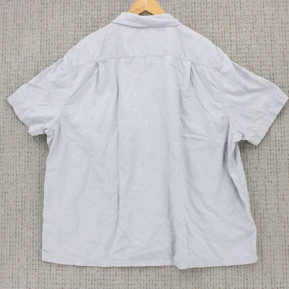 H&M Shirt Mens 2XL Light Blue Button Down Short Sleeve Casual Collared Regular - Picture 7 of 9